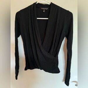 Banana Republic Wrap Style Black Shirt XSP